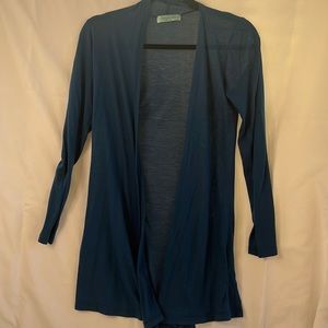Blue long sleeve cardigan